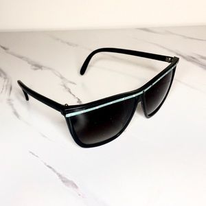 Blue crystal studded oversized sunglasses